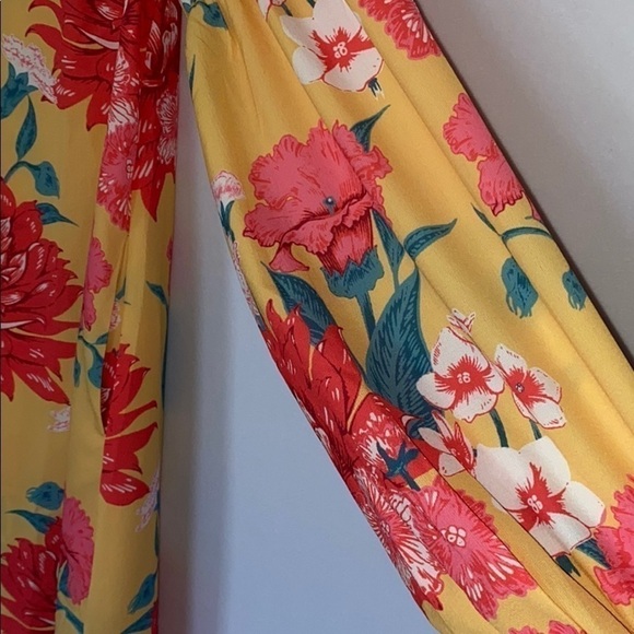 UMGEE Dress Size Small Oversized Floral Dress With Balloon Sleeves MIDI … - Picture 7 of 14